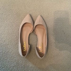 Lulus Beige Suede Flats